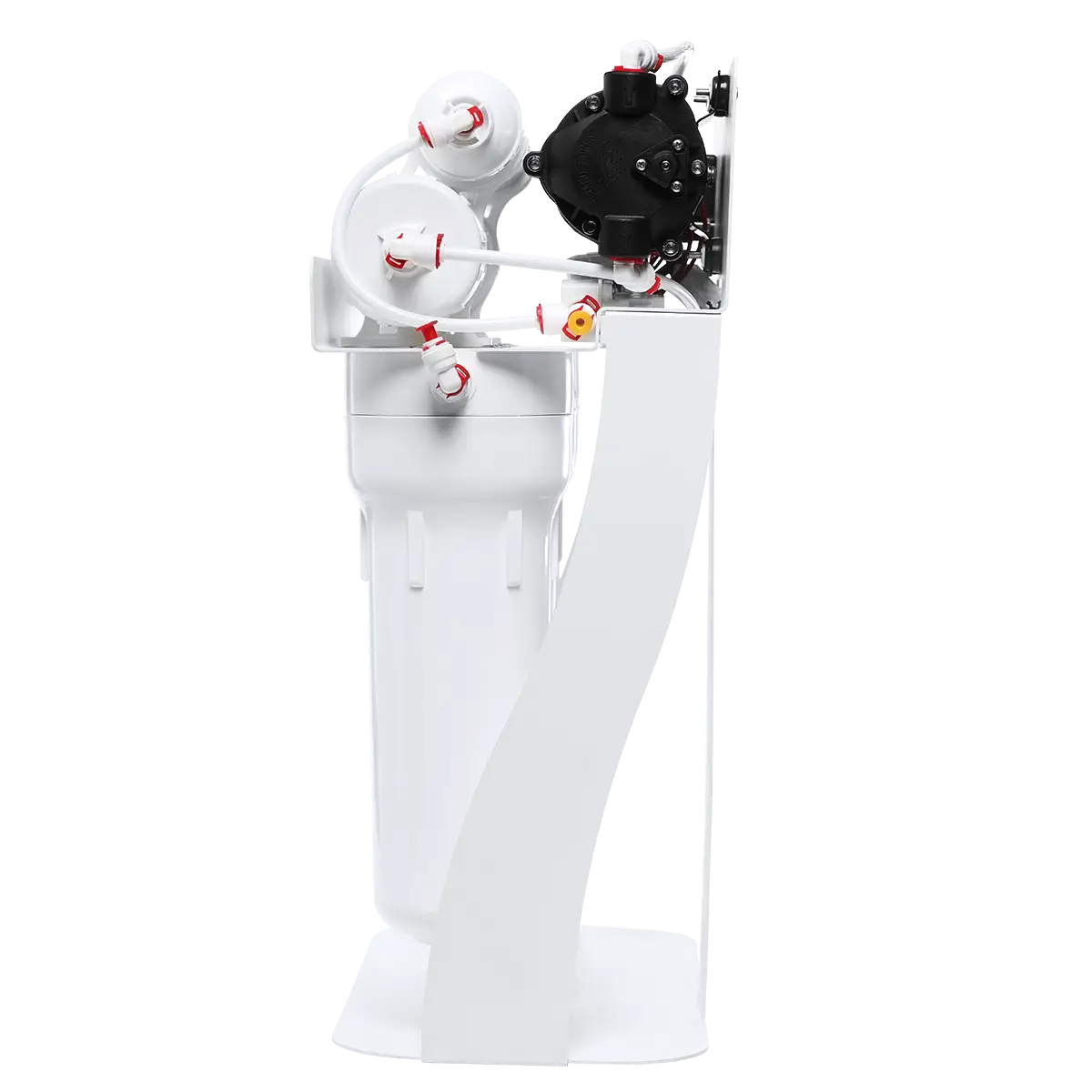 Ecosoft Standard PRO reverse osmosis filter with mineralization and pump on metal rack