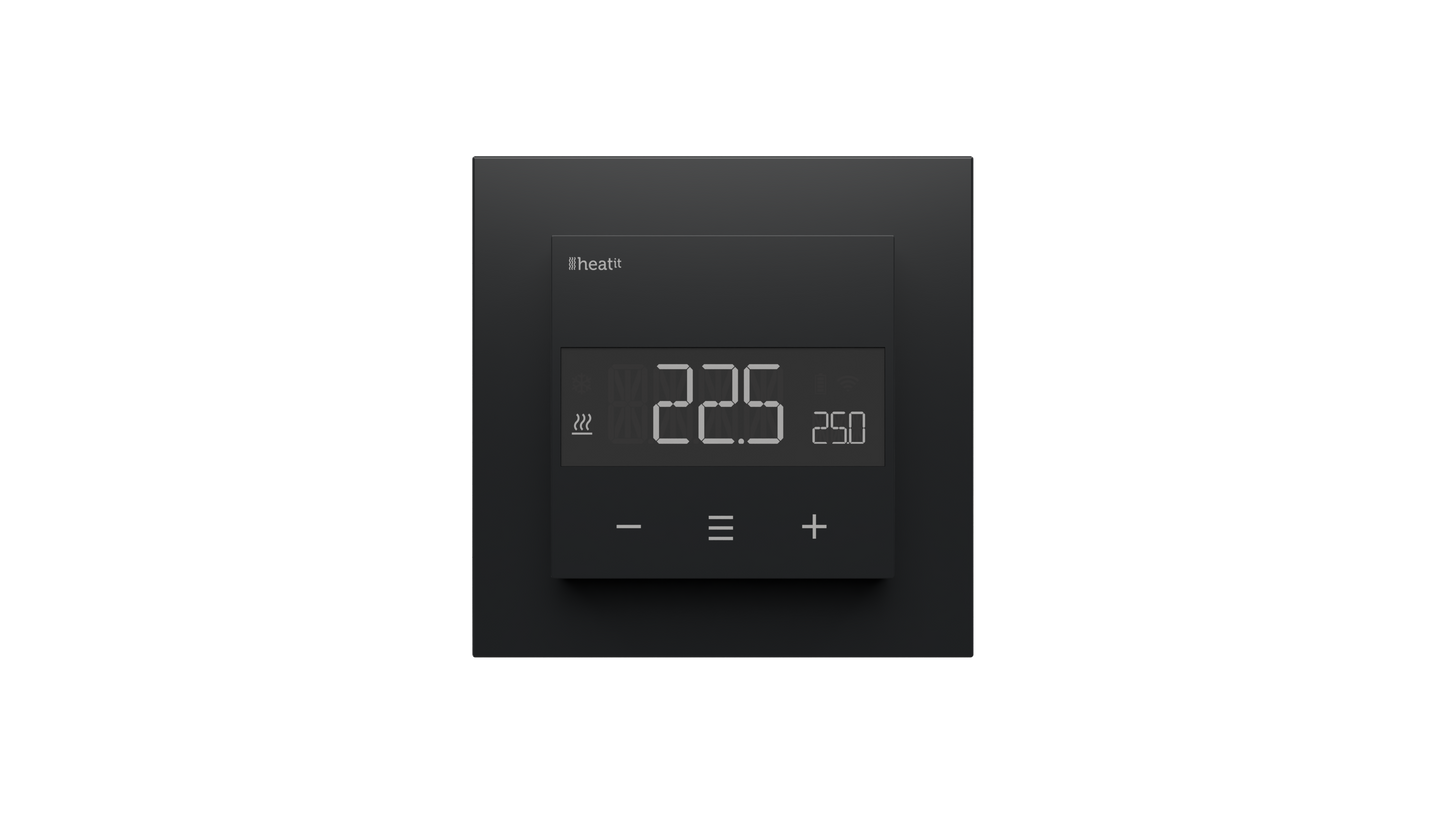 Heatit Z-TRM6 Thermostat Z-Wave 800 series (Black Matt)