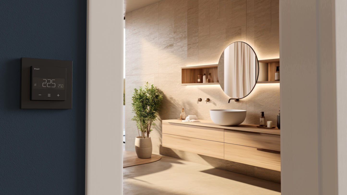 Heatit Z-TRM6 Thermostat Z-Wave 800 series (Black Matt)