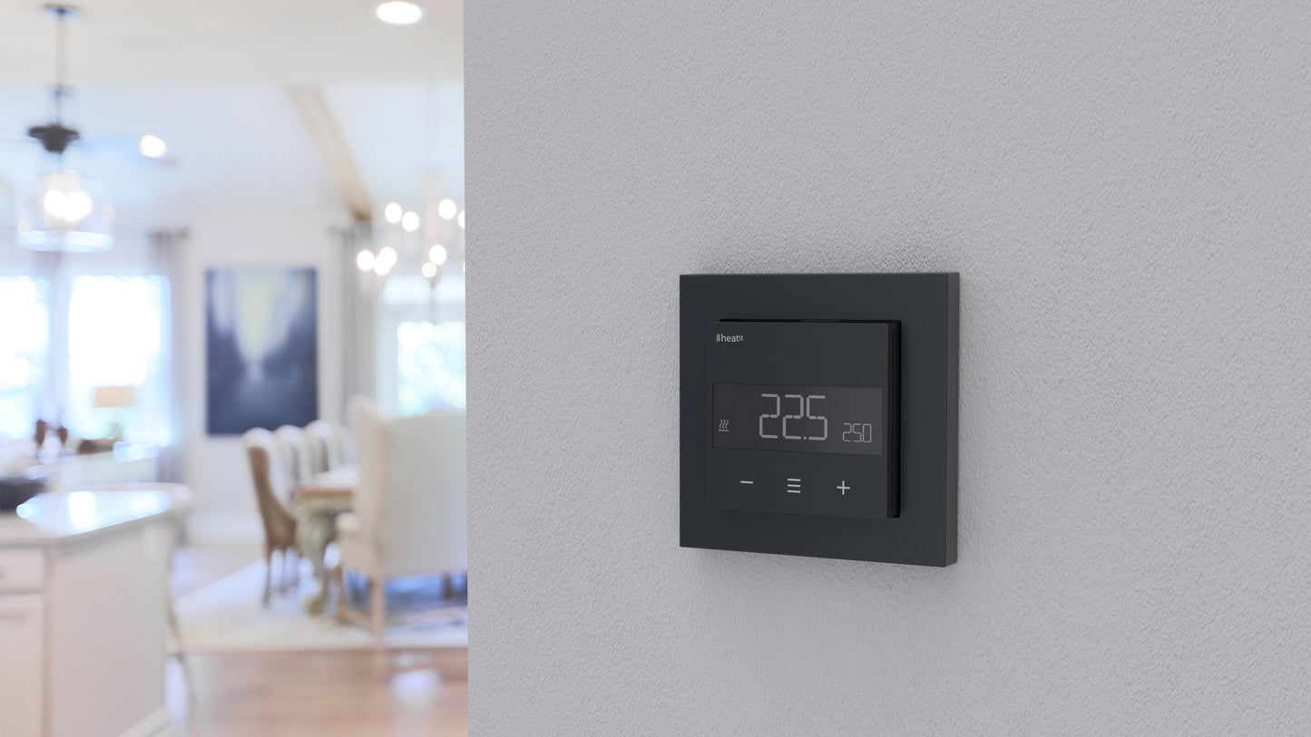 Heatit Z-TRM6 Thermostat Z-Wave 800 series (Black Matt)