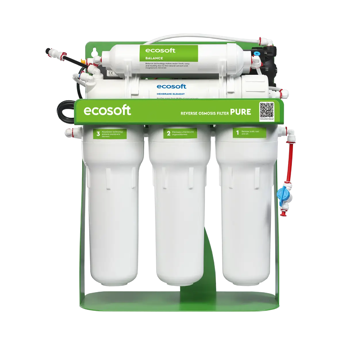 Ecosoft PURE Balance reverse osmosis filter with pump