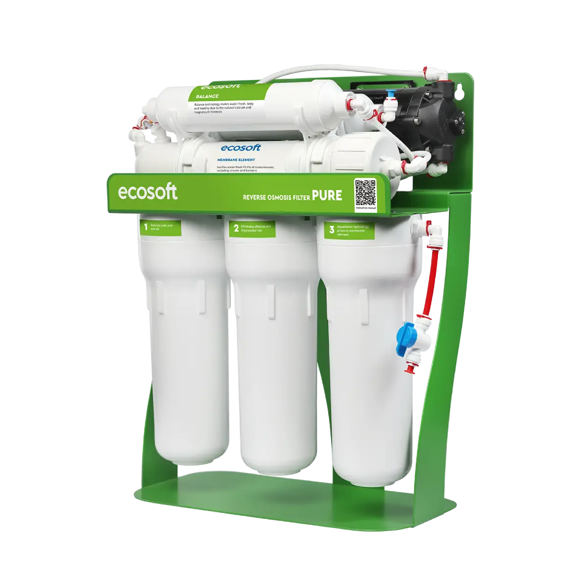 Ecosoft PURE Balance reverse osmosis filter with pump
