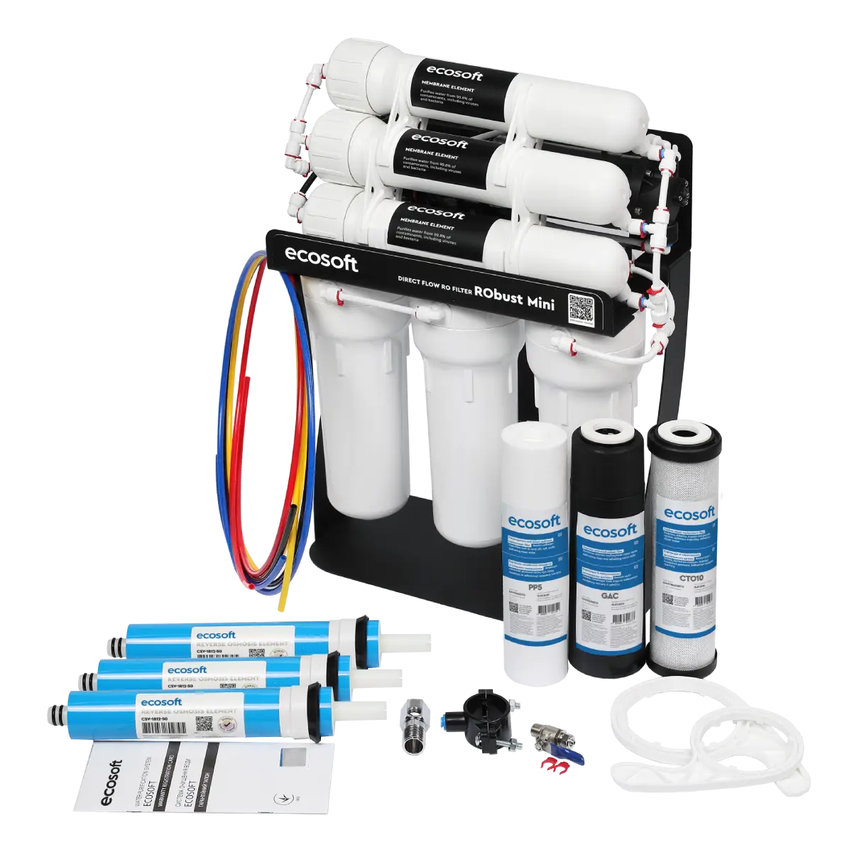 Ecosoft RObust Mini direct flow reverse osmosis system