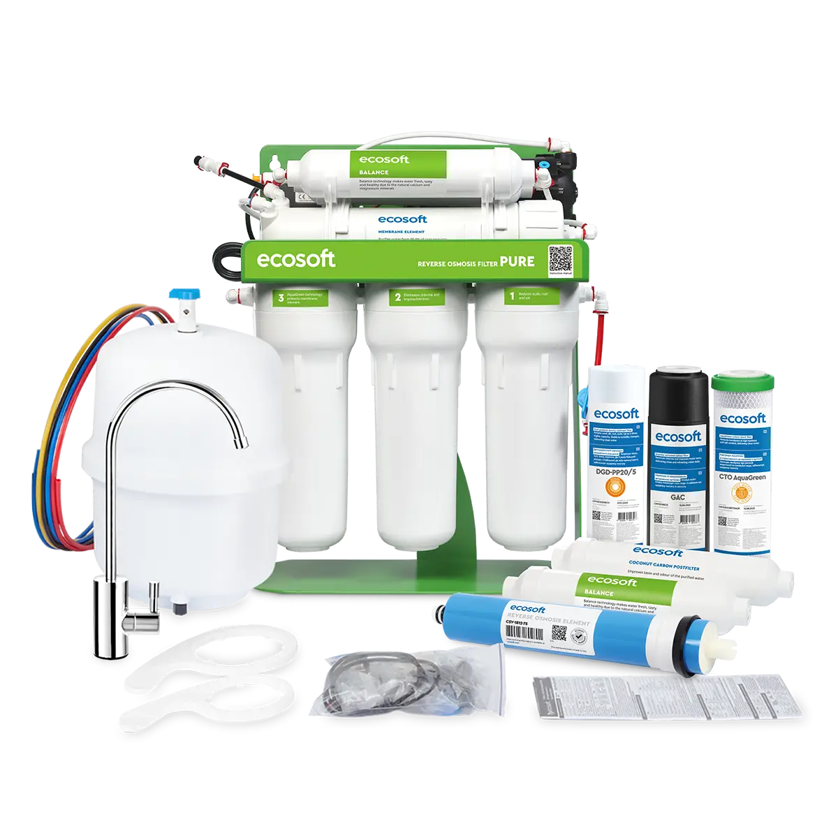 Ecosoft PURE Balance reverse osmosis filter with pump