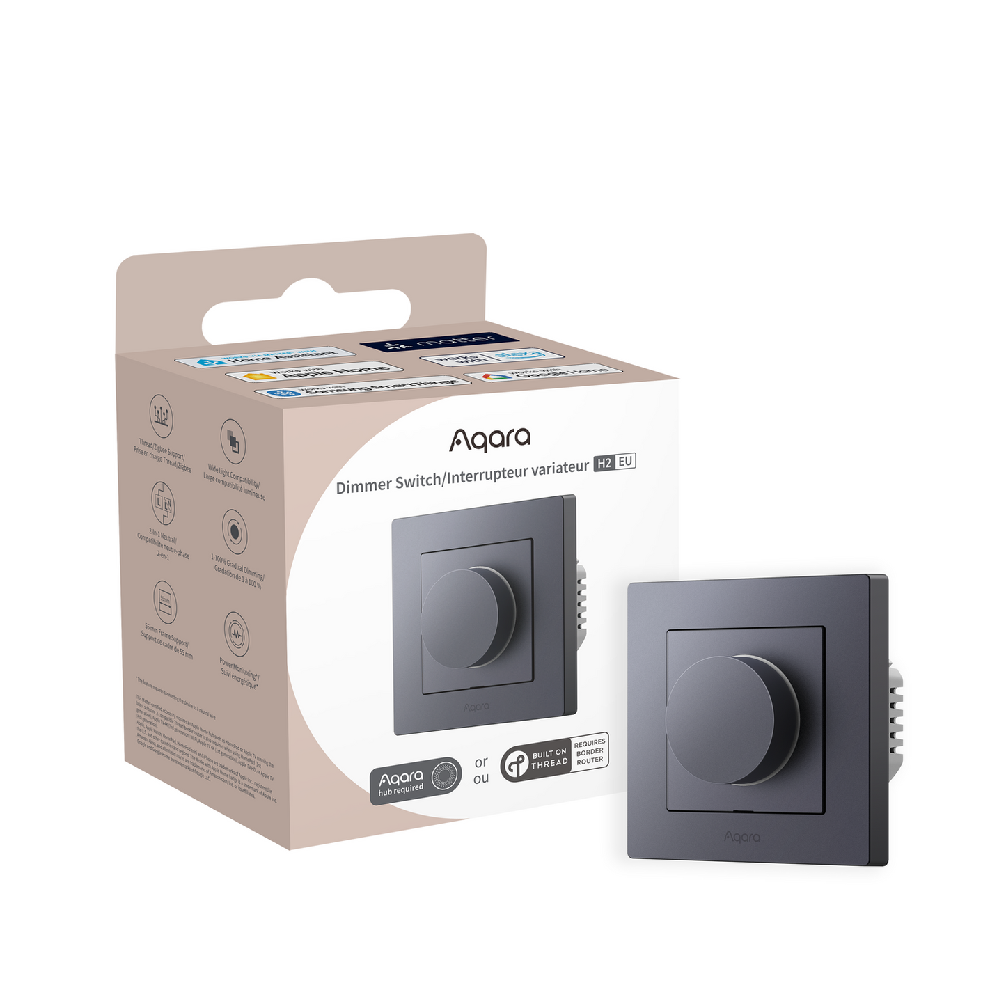 Aqara Dimmer Switch H2 EU (Zigbee, Matter over Thread)