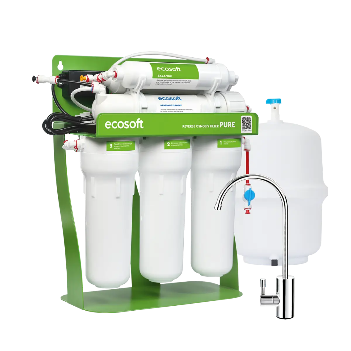 Ecosoft PURE Balance reverse osmosis filter with pump