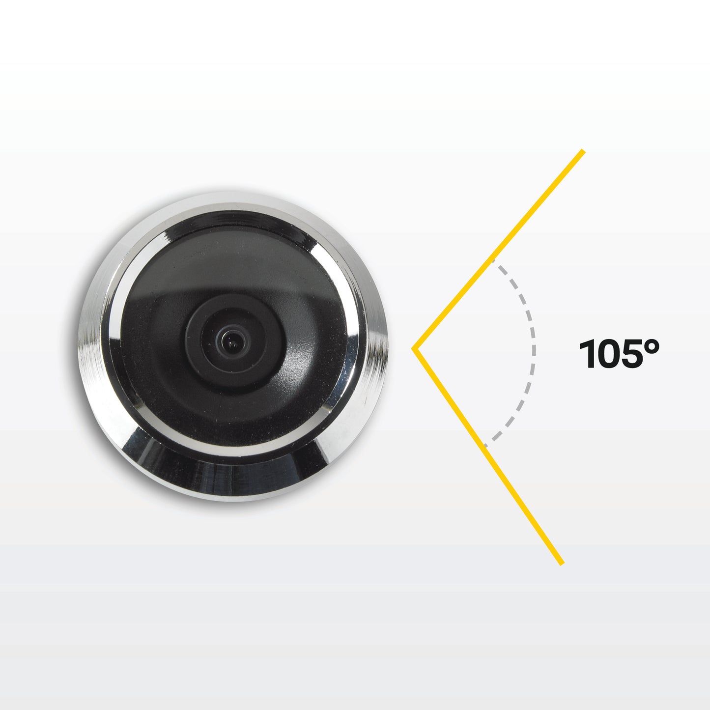 Yale Digital Door Spy DDV 4500, 4" Display, Silver, With Doorbell & Night Vision