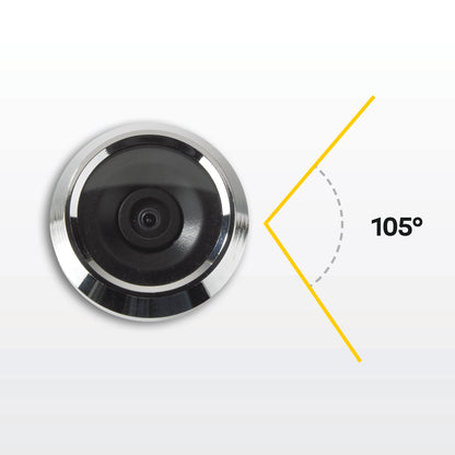 Yale Digital Door Spy DDV 4500, 4" Display, Silver, With Doorbell & Night Vision