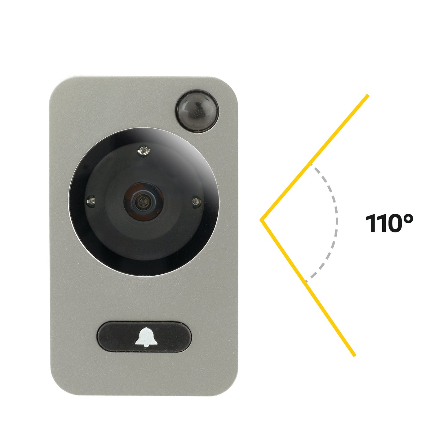 Yale Digital Door Spy DDV 5800, 4.3" Display, Silver, incl. Motion Detection, Doorbell & Night Visio