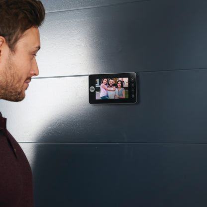 Yale Digital Door Spy DDV 5800, 4.3" Display, Silver, incl. Motion Detection, Doorbell & Night Visio